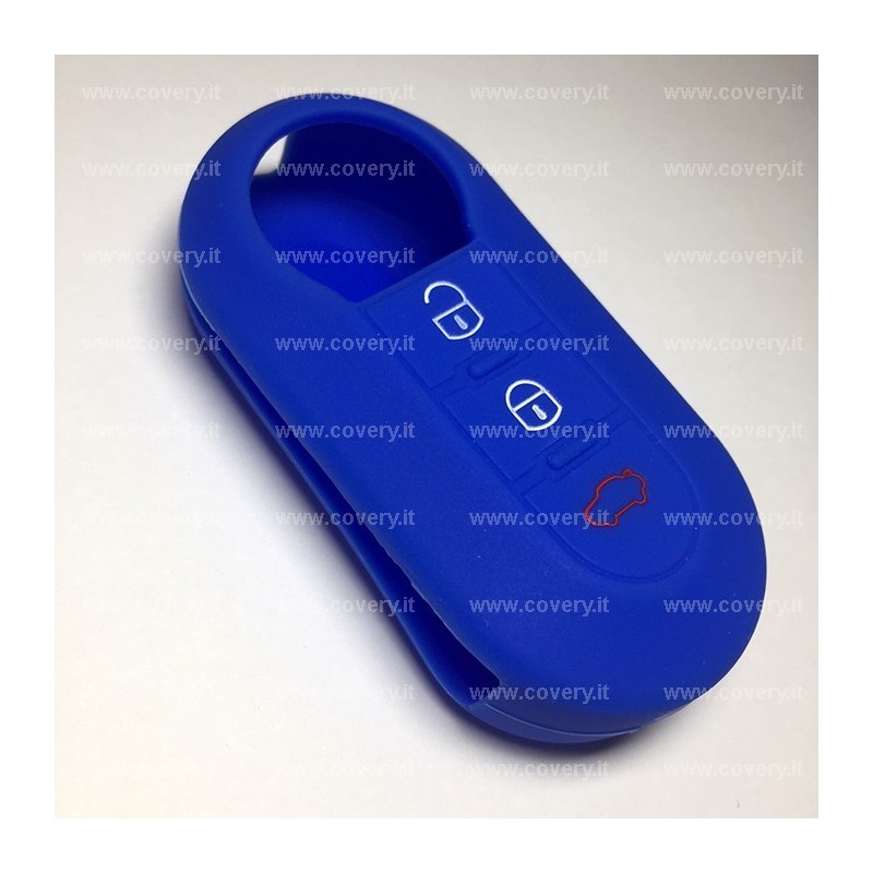 cover chiave fiat 500 blu