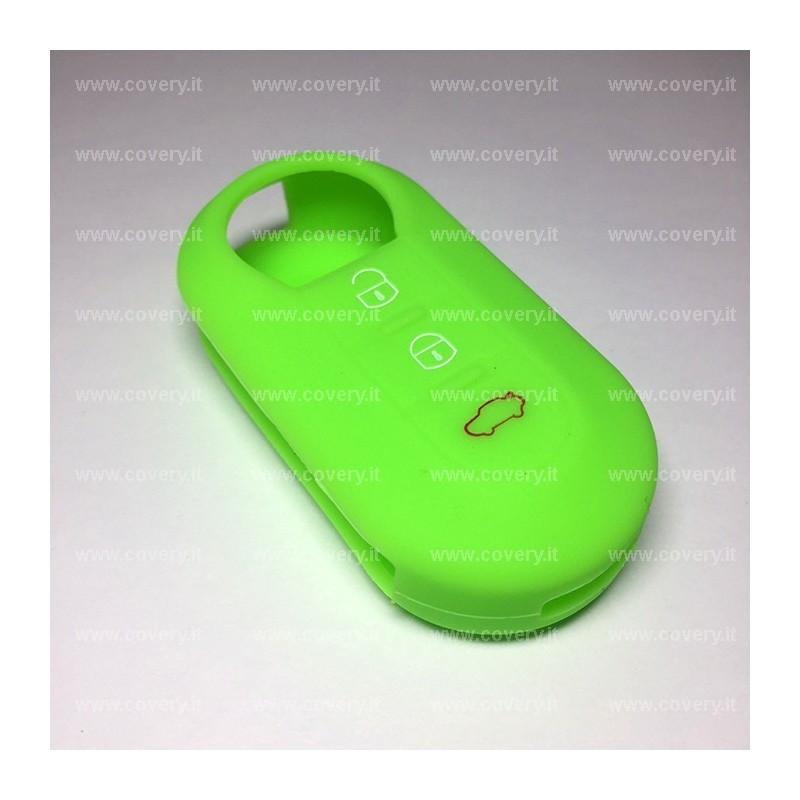 cover chiave fiat 500 verde fluorescente